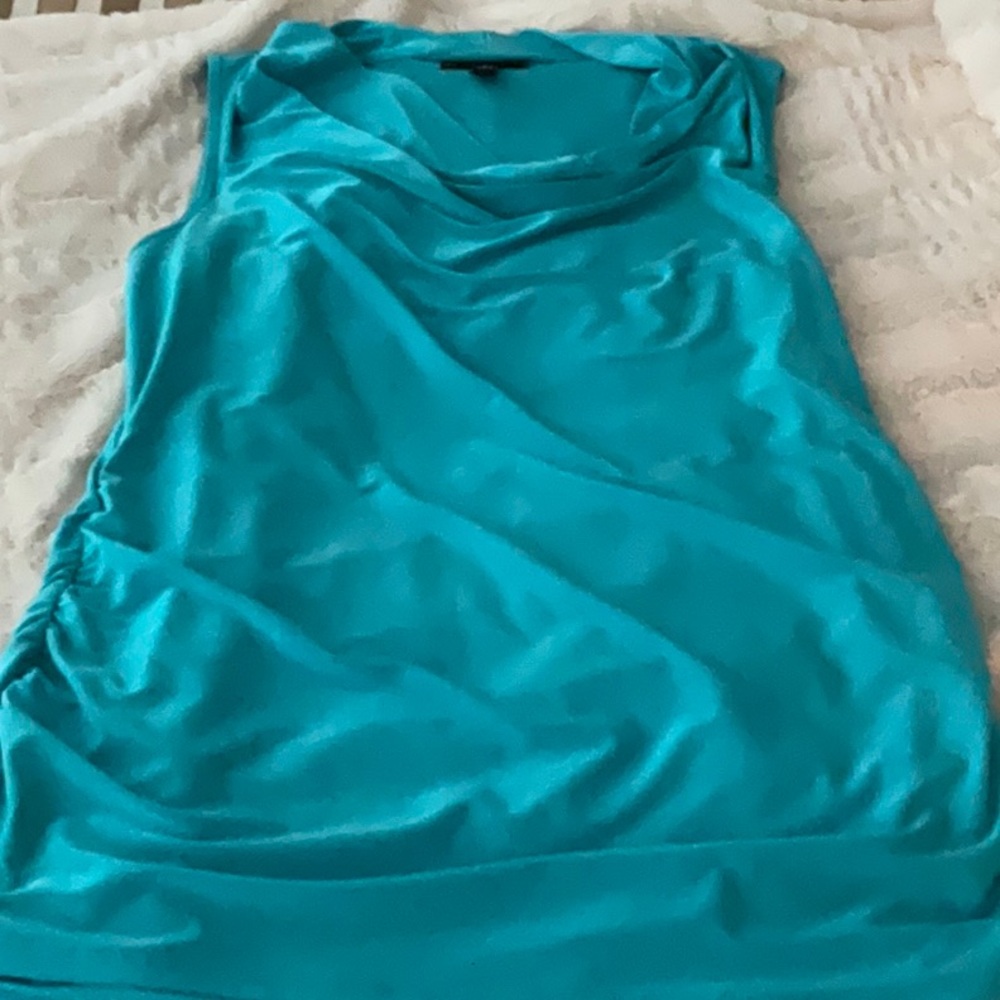 Dana Buchman Aqua Sleeveless Blouse